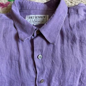 Holt renfrew linen button down lavender